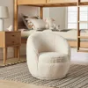 Better Homes & Gardens Mira Kids Swivel Chair, Cream Faux Shearling 1