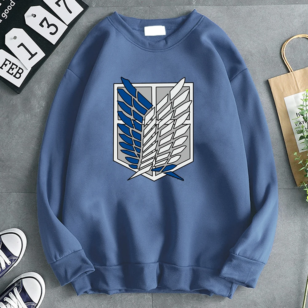 

Толстовка мужская с длинным рукавом и принтом «атака на Титанов»