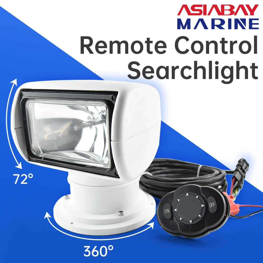 MarineBoatSpotlight360DegreeRemoteControlWaterproofHalogen