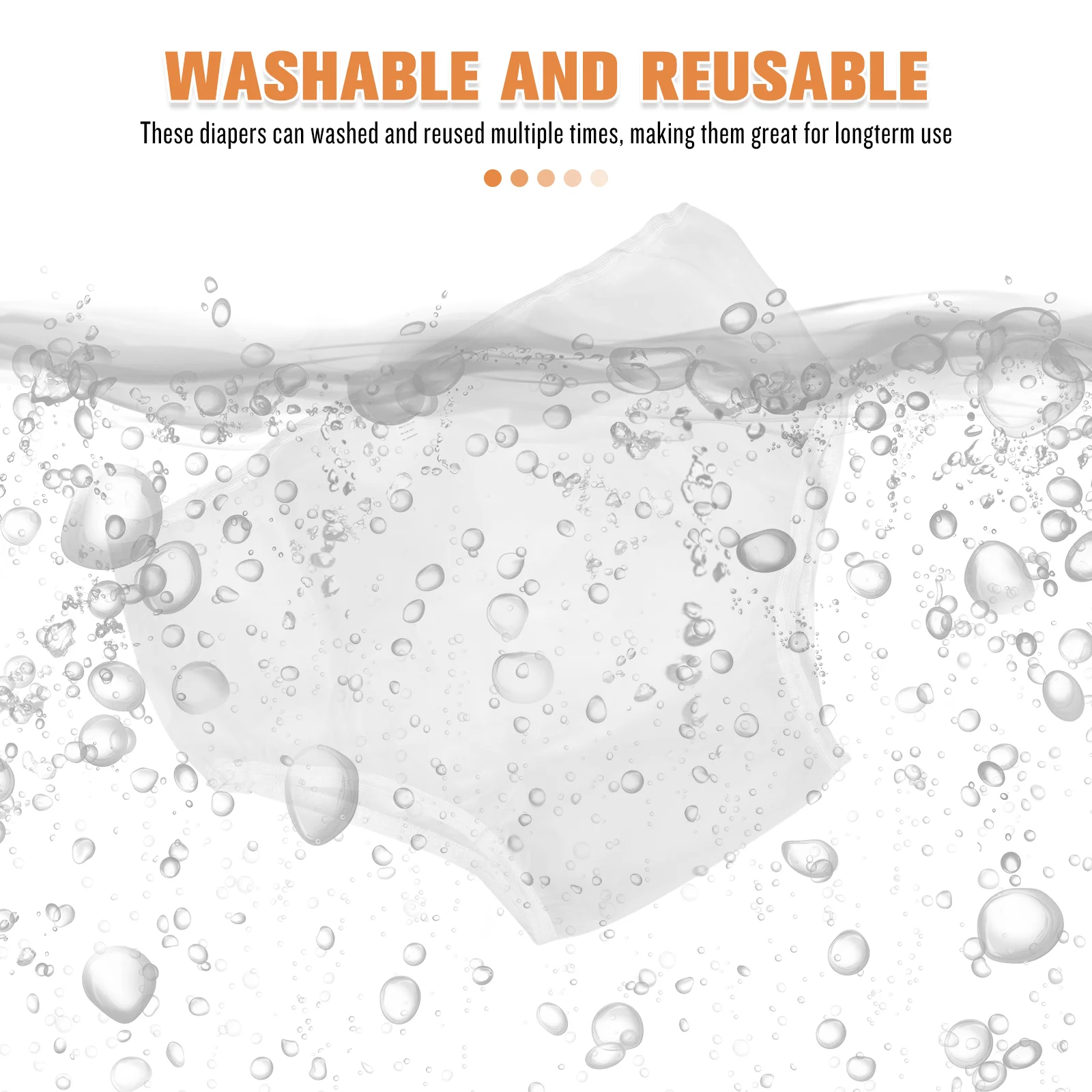 Reusable Diapers 2 Pcs Waterproof Diapers Washable Adult Eva Cover Elastic Covers Leak Elderly Anti-leak Leakproof for Home Nappies Pants
