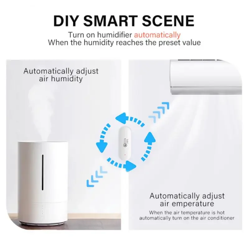 

Indoor Smart Home APP Monitoring Temperature And Humidity Sensor Hygrometer Controller For Alexa Google Home