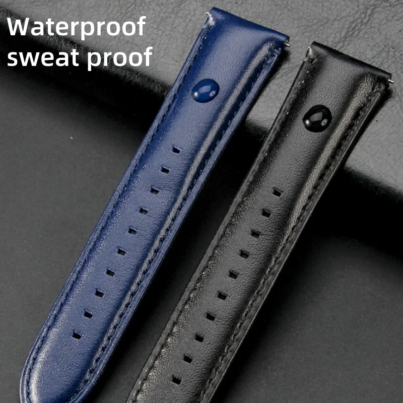 Premium Leather Watch Strap - Quick Release, Waterproof Bracelet