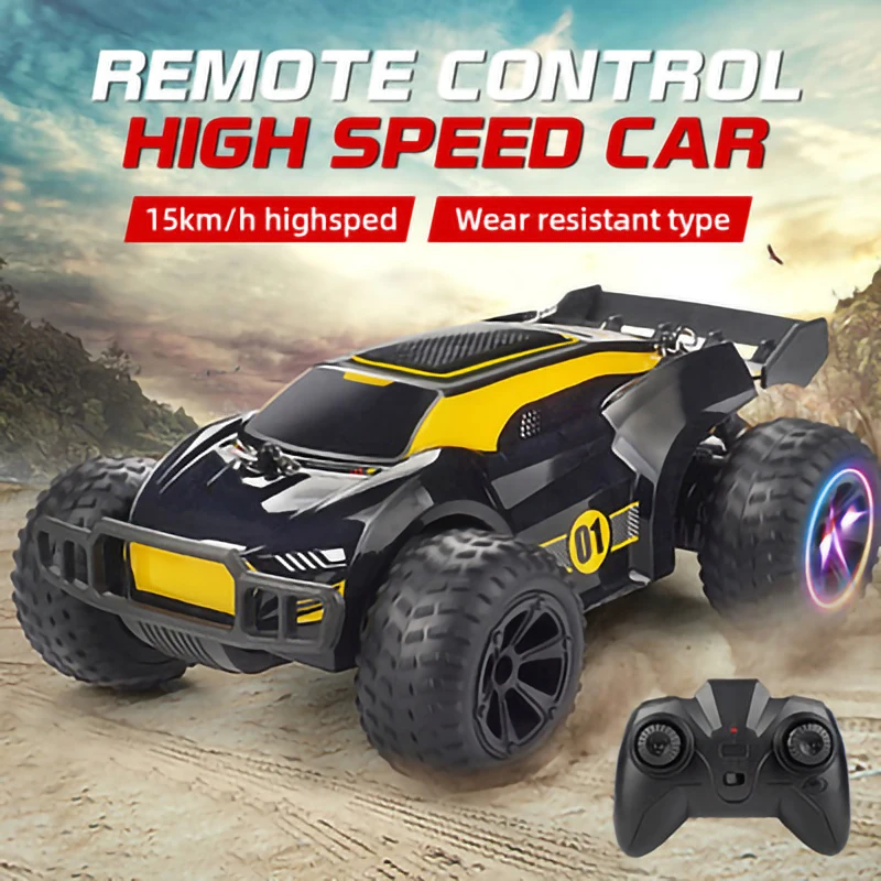 New RC car 2.4G radio remote control toy vehicle Off-road Climb drift SUV high speed cool lighting machine model children gifts 3