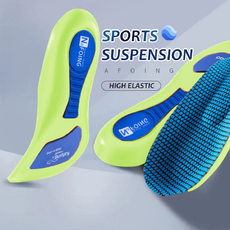 Sport Insoles Sports Insoles Orthopedic Insoles Sport Orthopedic Insoles Shoe Insoles 4D Sports Insoles Soft Men's Deodorant Insole Flat Arch Support Full Pad Elastic Massage Insole For Running Soles Hightechnology