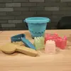 6PCS Plastic Kids Plaything Outdoor Game For Kids Beach Castle Bucket Sand Toys Set Shovel Rake Mold Digging Sand Kit 1