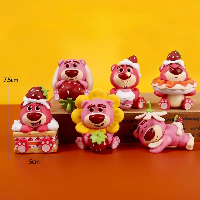 

New Disney Cartoon Figurine Anime Character Theme Lotso Cake Doughnut Fashion Doll Student Decoration Children Birthday Gifts