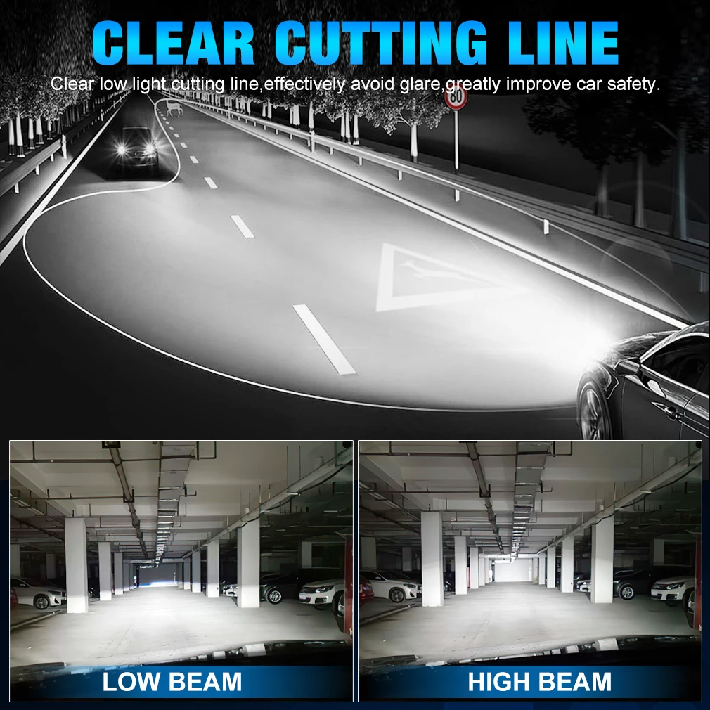 30000LM H7 H4 LED Projector Lens H11 9005 HB3 9006 HB4 H8 H9 Car Light Turbo Car Light Canbus Left Hand Drive Hi/Lo Beam 6000K