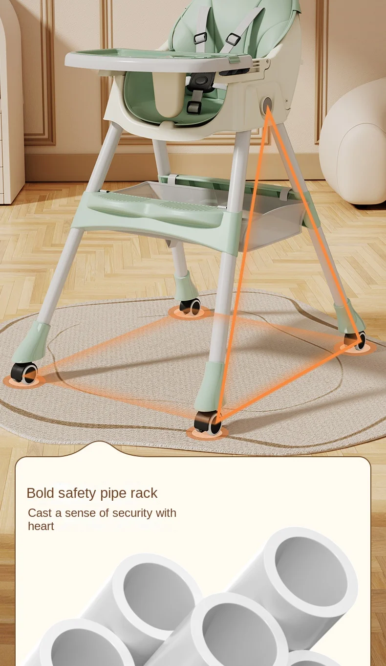 Chaise haute transat bébé avec balancelle et roulette évolutive - Kidilo