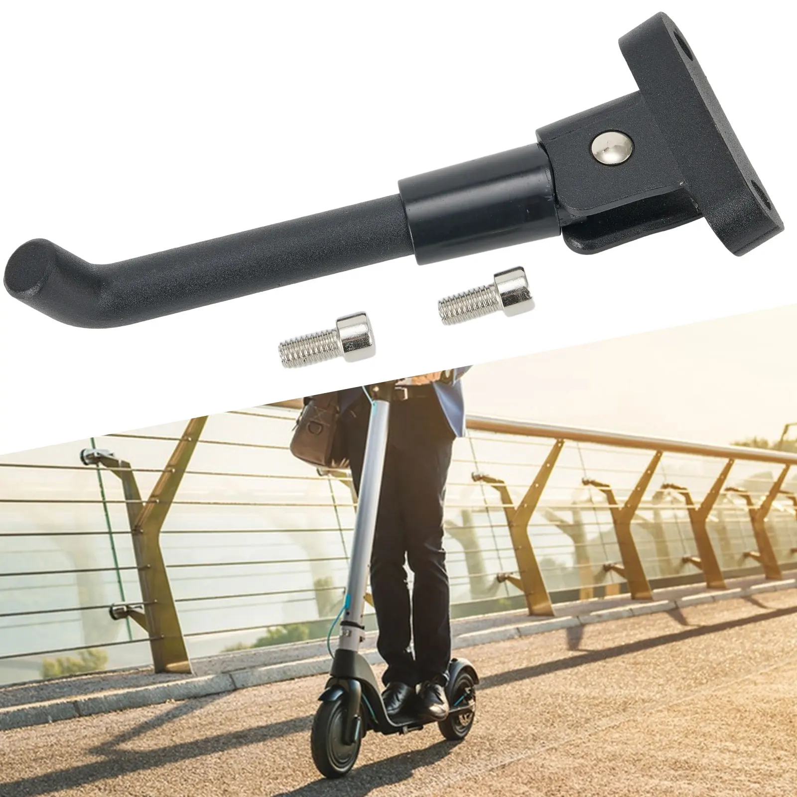 

High Quality Foot Support Electric Sccoter Fit For Xiaomi Accessories Black Durable Outdoor Sports Parking Stand Parts Reliable