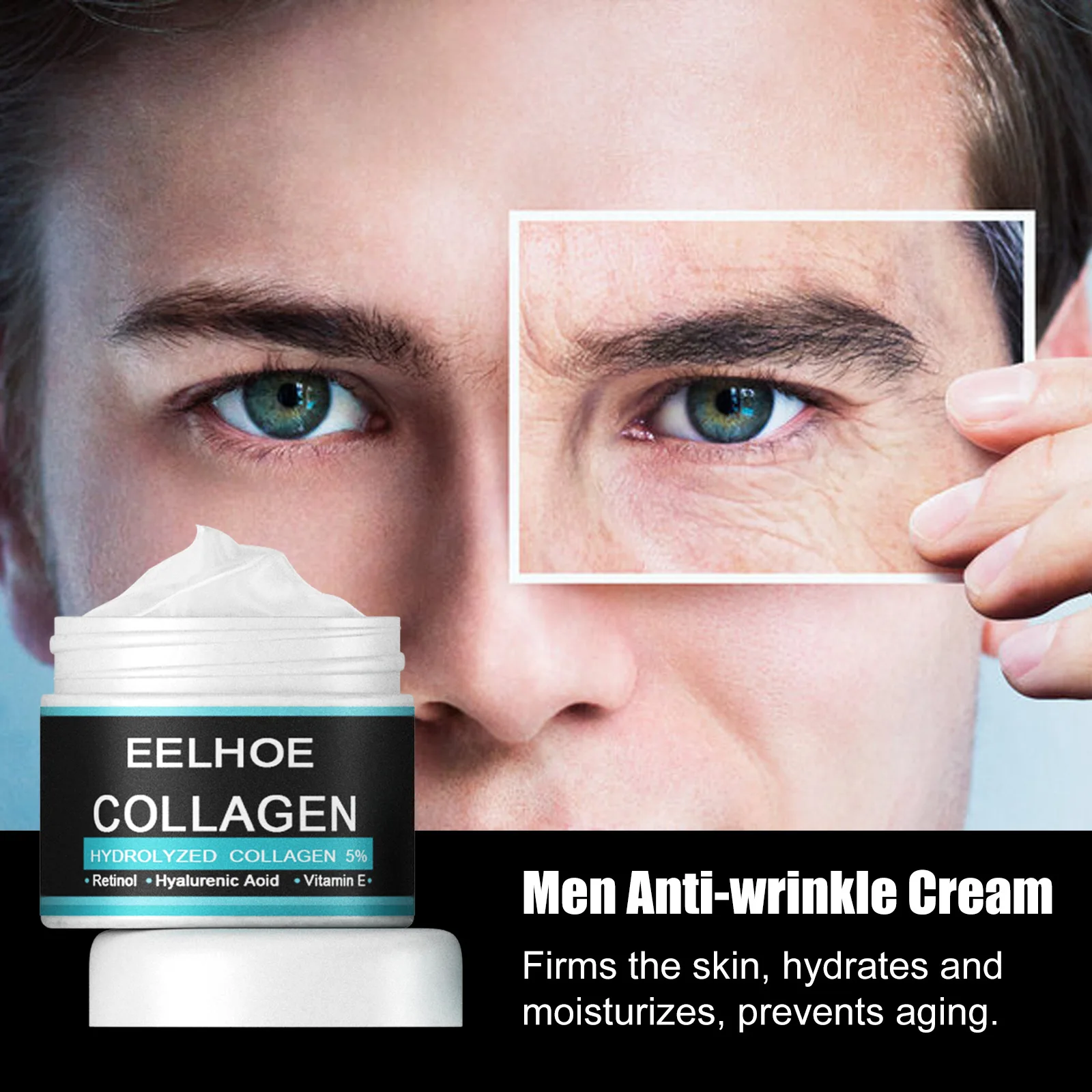 

Collagen Men Anti Aging Facial Cream Brightening Moisturizing Lifting Firming Repairing Anti Wrinkle Oil Control Shrink Pores