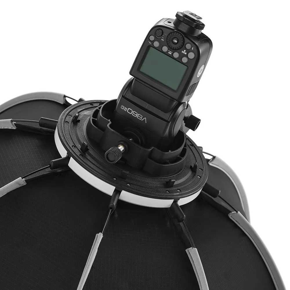 Foldable Octagon Softbox with Bracket Mount and Handle for Speedlite Flash Light