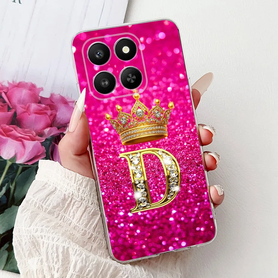 Enhanced Soft Silicone Phone Case with Crown Letters Design