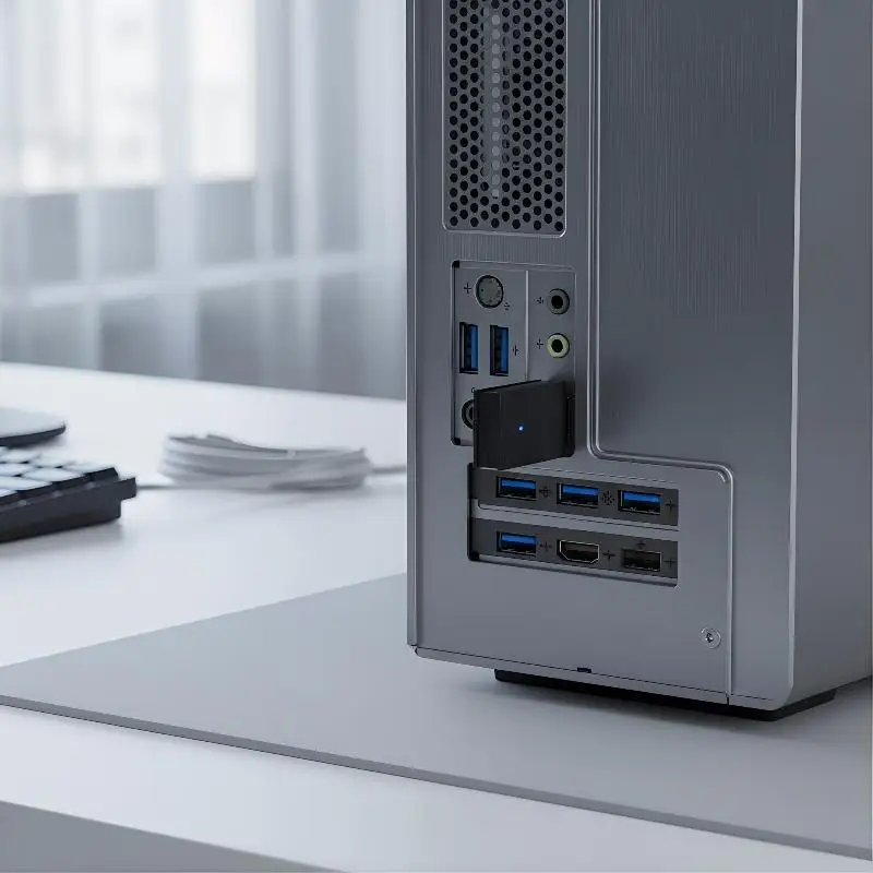 플러그 앤 플레이 USB 블루투스 5.0 오디오 송신기 어댑터 ? 컴퓨터, 데스크탑, 노트북 및 TV용 무선 오디오 송신기