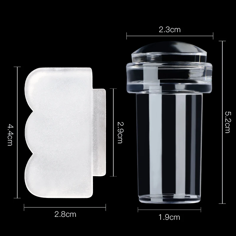 Kit per timbri per nail art in silicone trasparente francese per piastra per manicure timbro polacco stencil modello sigillo timbro raschietto - immagine 5