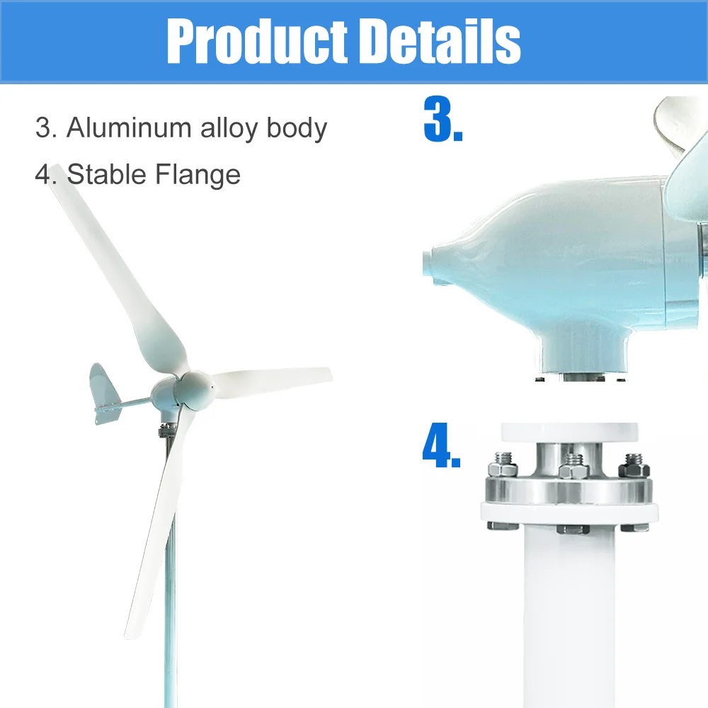 4000W High Power Wind Turbine Generator Wind Power Complete System Kit Output 220V For Home Appliance Electric Generator Camping solar wind generator