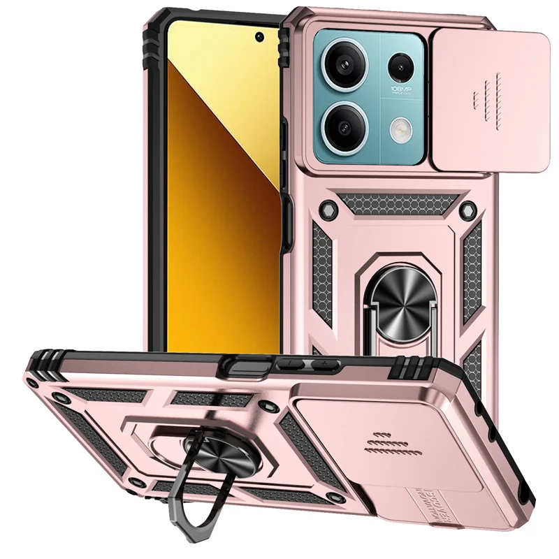 Enhanced Armor Slide Camera Lens Protection Phone Case - Durable Back Cover