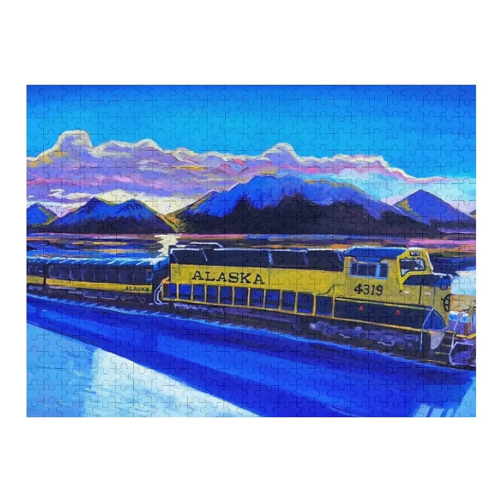 

Alaska Railroad Train Jigsaw Puzzle Customs With Photo Personalized Name Puzzle