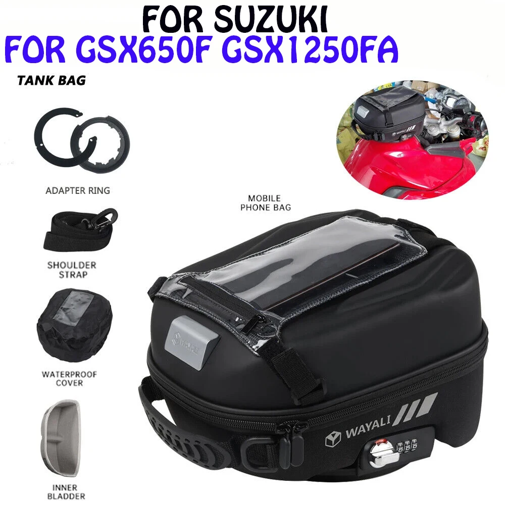 오토바이 스트랩 탱크 가방, 스즈키 GSX650F GSX1250FA GSX650 F GSX 650 F 650F 1250 FA 1250FA, 여행 배낭 레이싱 수하물