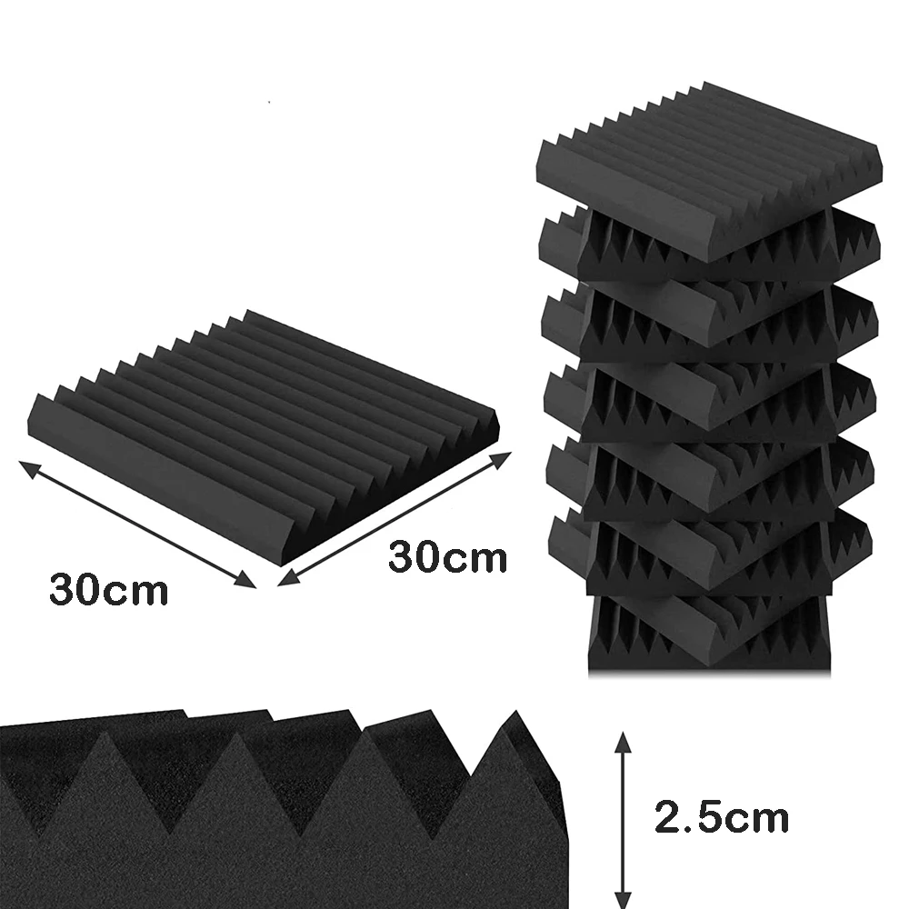 2.5 X 24 X 72 - Acoustic Foam White Egg Crate Panel Studio Soundproo