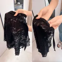 Sous-jupe en dentelle irrégulière, Anti-éblouissement, asymétrique, en maille, robe, Streetwear, taille haute, jupe de sécurité, jupon 3