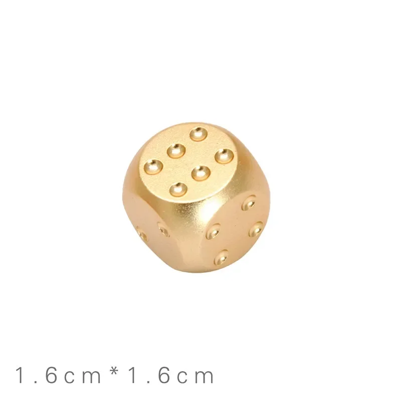 Upscale Pure Silver Gold Color Aluminium Alloy Dices Exquisite Box Dominoes Game Camping Poker KTV Bar Party Props Dice Set