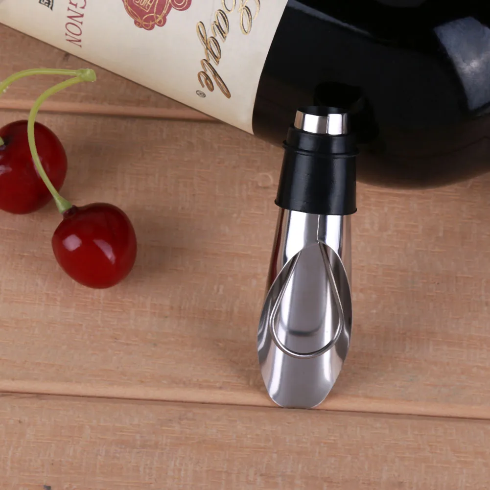 Stainless Steel Wine Pour Spout Leak-proof Wine Aerator Pourer Rust-proof Liquor Aerating Tool for Bar Tools Kitchen Accessories