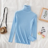 Autumn Winter Turtleneck Women Pullover Sweater Basic Solid Slim Fit Stretch Soft Ribbed Knitted Top Casual Woman Sweaters - Image 4