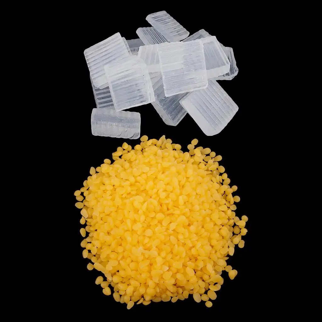 White Melt and Pour Soap Base 1kg + 100g Pure Natural Bees Wax Pastilles Yellow Pellets for Handmade Soap Making Supplies