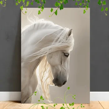 White Horse Canvas Art 1