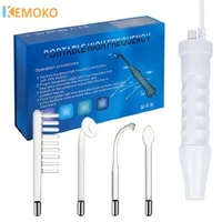 High Frequency Electrode Wand With 4 PCS Neon Electrotherapy Glass Tube Acne Spot Facial Skin Care Spa Violet Ray Wand Face Lift 1
