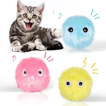 스마트 고양이 장난감 대화형 애완 동물 끽끽 소리가 나는 장난감 전기 개박하 고양이 훈련 장난감 고양이 키티 용품 중력 공, 장난감