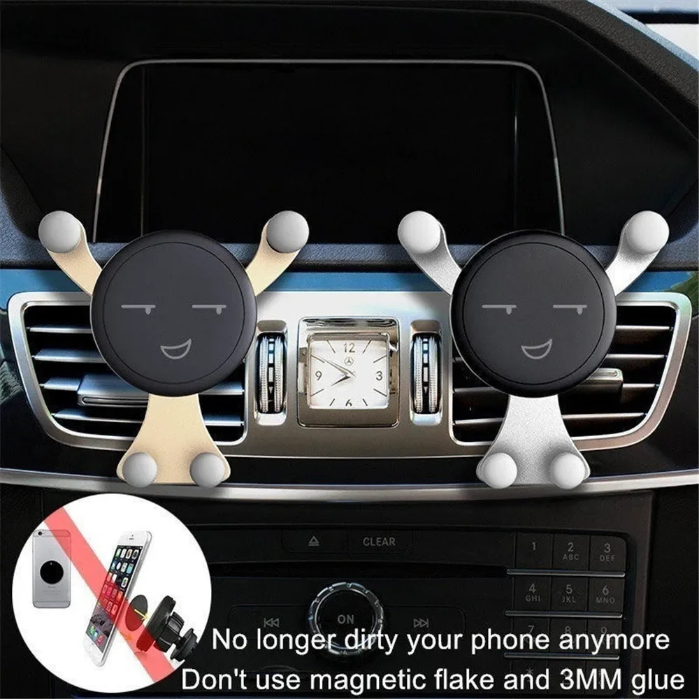 Portable Mobile Phone Stand Easy Clip Air Vent Clip Mount Cell Phone Holder Support For iPhone Xiaomi Samsung Huawei Car Holder