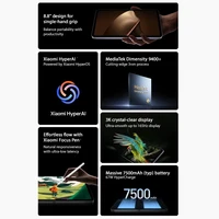 Tablette Xiaomi Pad Mini version globale, processeur MediaTek Dimensity 9400+, écran 8,8 pouces 3K 165 Hz, batterie grande capacité 7500 mAh 2