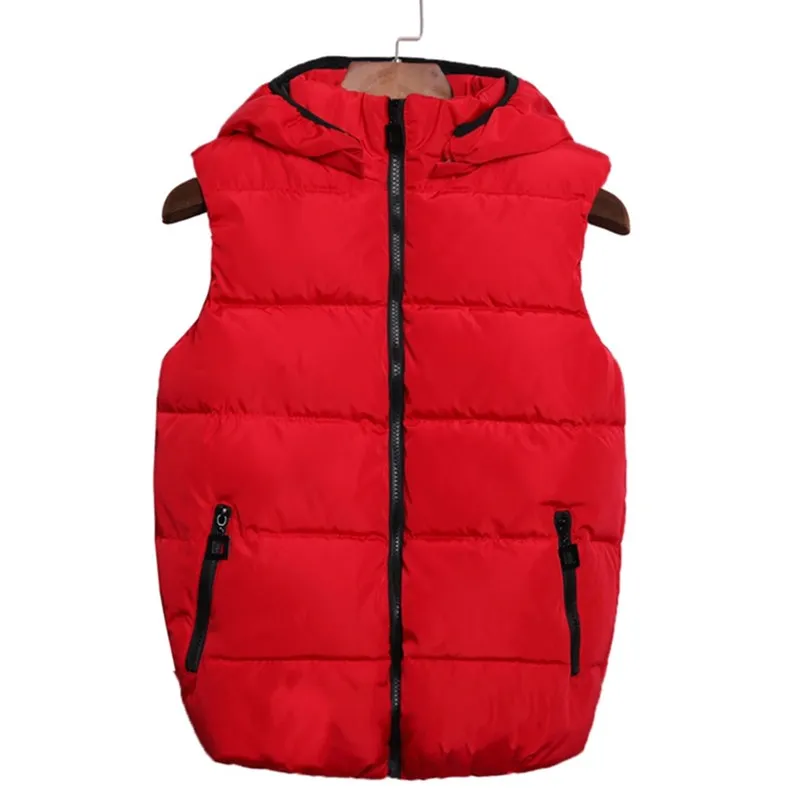 warmest winter coats for women 2021 Autumn Winter Women's Down Cotton Vest  Coat Girls Wear Casual Zipper Hooded Vest To Keep Warm And Light Red long bubble coat Coats & Jackets