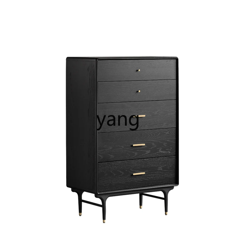 

CX Solid Wood Chest of Drawers Mid-Ancient Industrial Style Modern Light Luxury Living Room Storage Organizer Cabinet