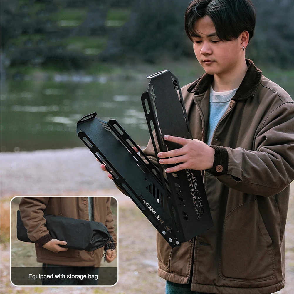 Camping Hanging Rack Top Plate Foldable Storage Table Top Board High Strength Bending with Hanging Hole for BBQ Picnic Hiking