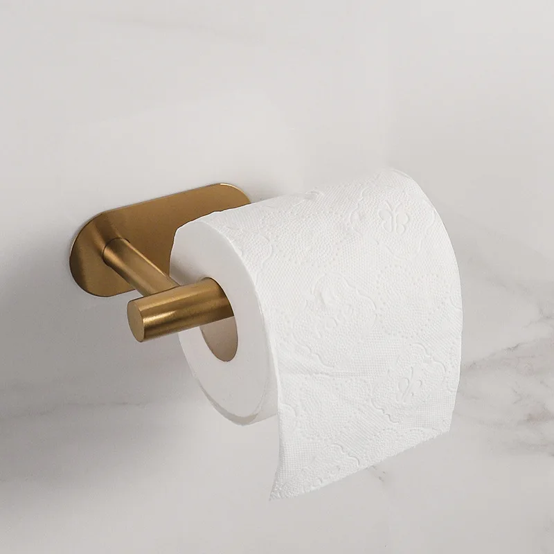 

Self Adhesive Toilet Paper Roll Holder Wall Mount SUS304 Stainless Steel No Punching Towel Roll Dispenser for Bathroom Kitchen