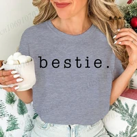 Retro Besties Best Friends T-Shirt,Besties Matching Shirt, BFF Matching T-Shirts,short Sleeve Women T-Shirts,summer Fashion Tops - Image 4