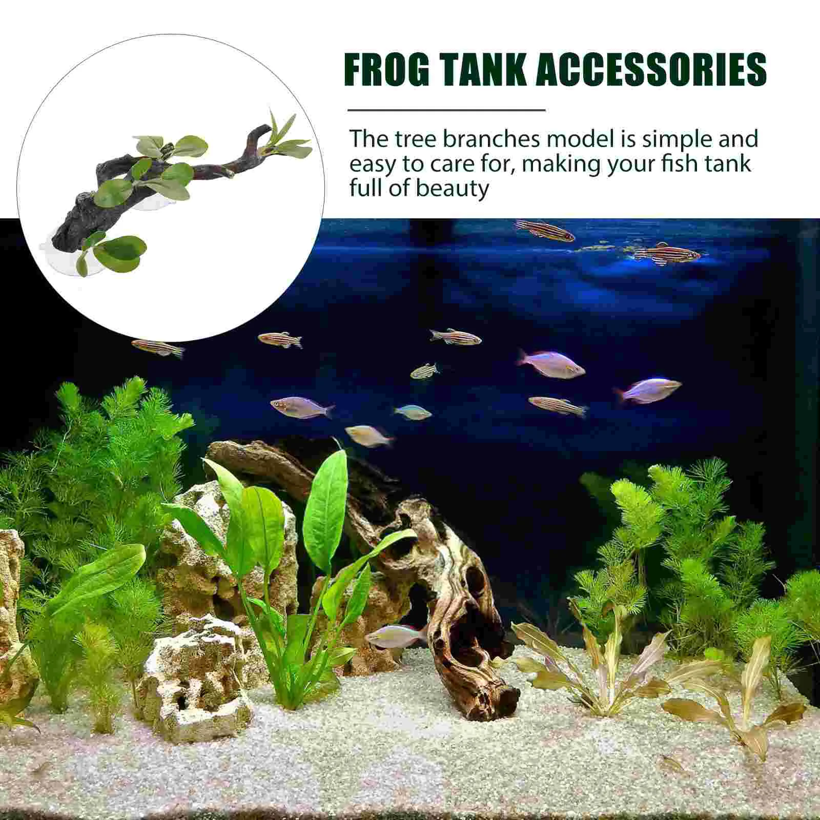 Terrario de resina simulada, planta de tanque, suministros para acuario, terrario de animales, accesorios para tanque de rana, plantas de lagarto, fondo de serpiente 4