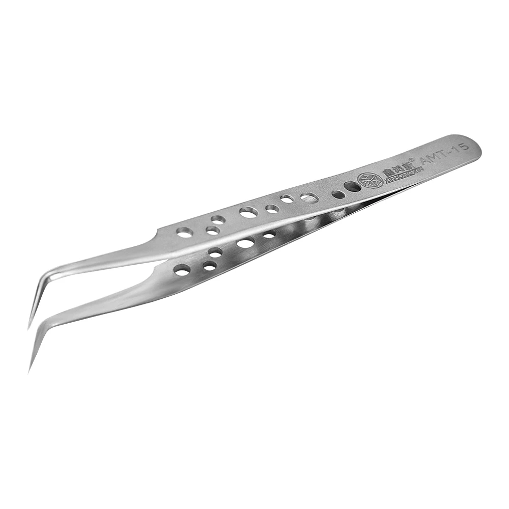 Precision Industrial Tweezers Anti-static Magnetic Stainless Steel Tweezers Set For Electronics Soldering Maintenance Hand Tools precision tweezers tweezer tool esd anti static tweezers soldering tweezers