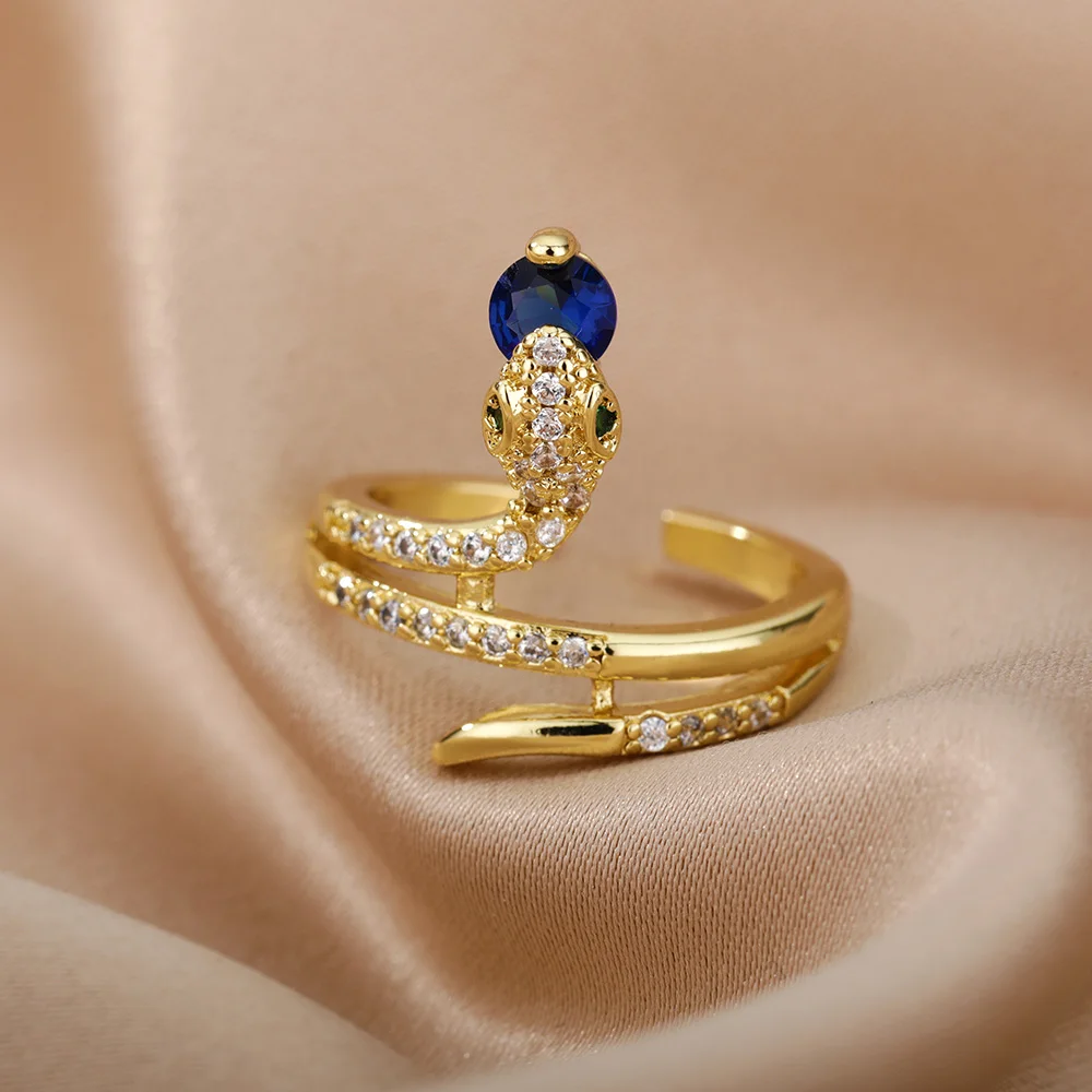 Stainless Steel Snake Rings For Women Men