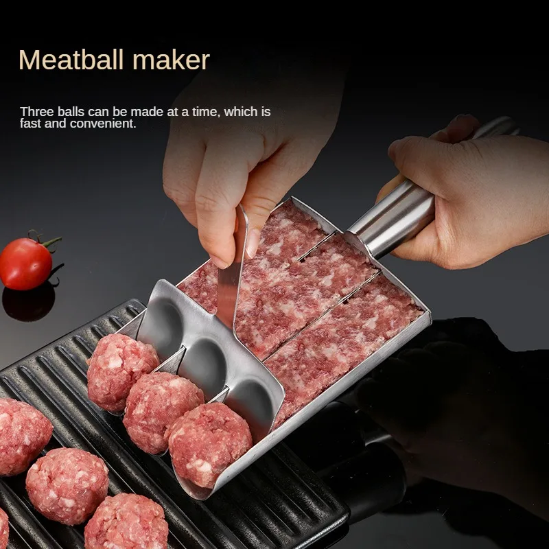 Easy-Release Non-Stick Meatball Maker Set-Manual Meatball Spoon for Effortless Fish Balls-Ideal Kitchen Tool for Home Cooking