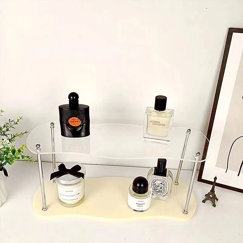 3-layer Acrylic Desktop Storage Rack Water Cup Perfume Bathroom Table Top Cosmetics Storage Jewelry Display Frame Organizer 6