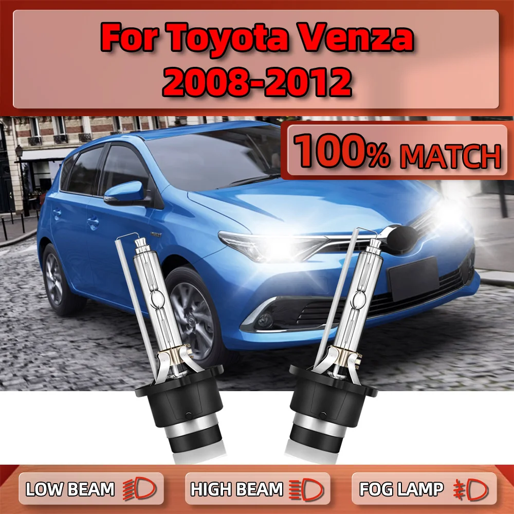 

35W D4S Xenon Headlight 20000LM Super Bright Auto Headlamp Bulbs 12V 6000K White For Toyota Venza 2008 2009 2010 2011 2012