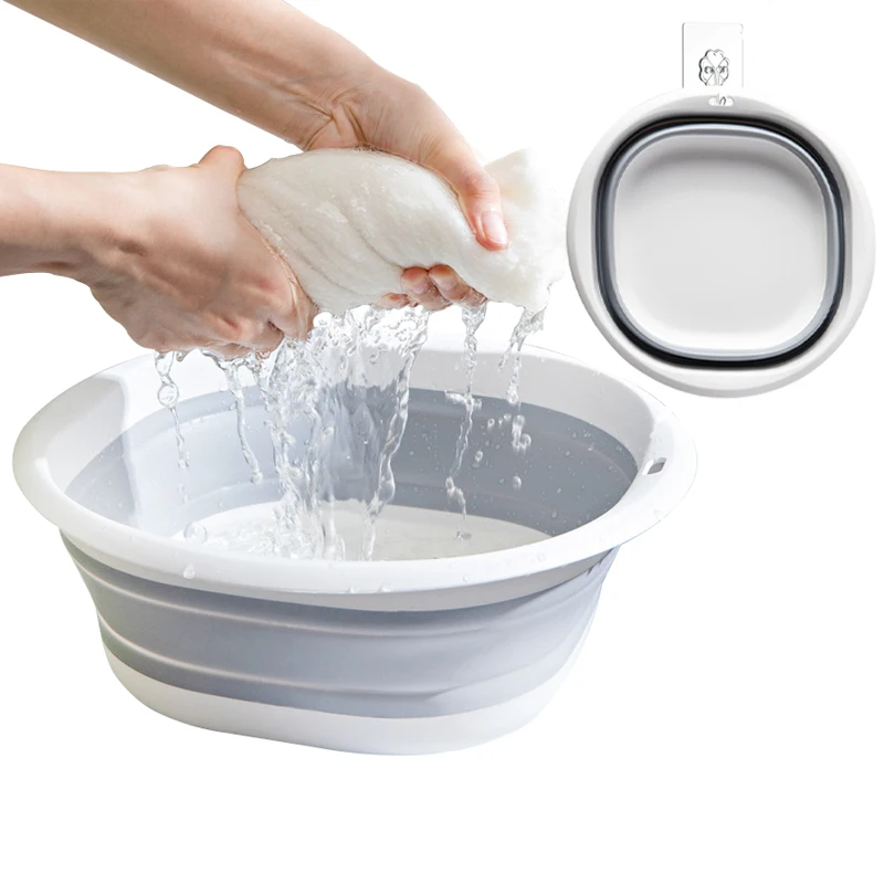 1pcs Multi-purpose Folding Wash Basin Student Washbasin Portable Laundry Tub Travel Hiking Picnic Cleaning Tool Bathroom Product