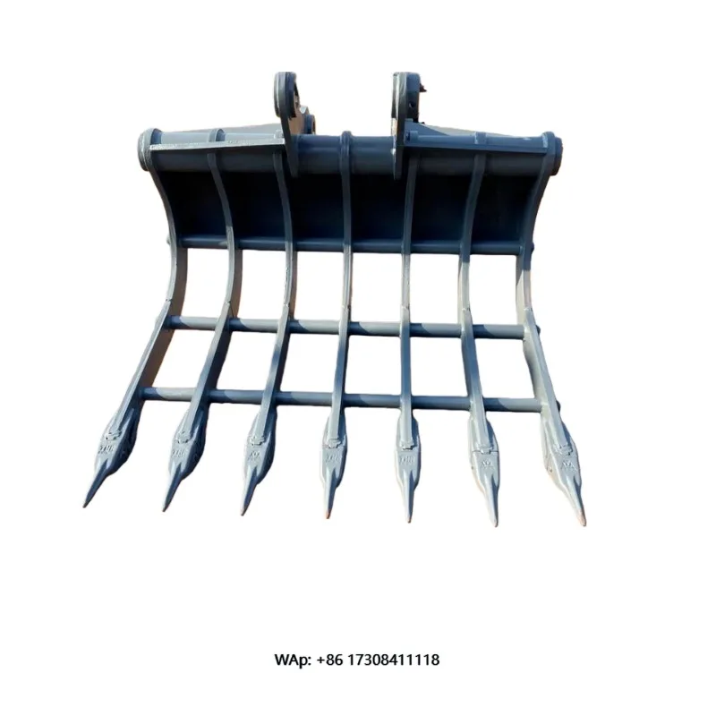 Excavator Root Rake Attachment - Ideal for Brush Clearing & Landscaping ...