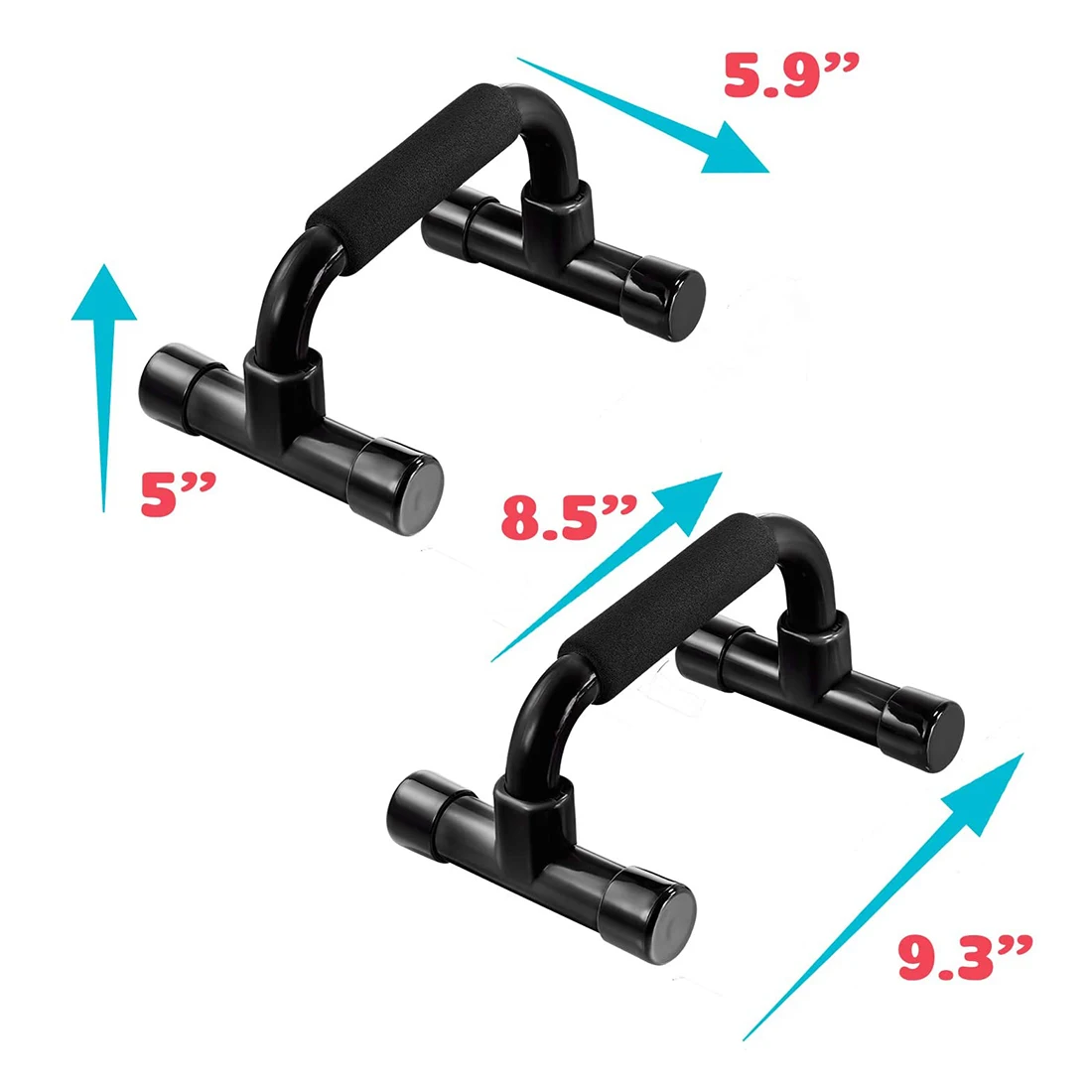 Push Up Bars Home Workout Rack Exercise Stand Fitness Equipment Foam Handle for Floor Men Women Strength Muscle Grip Training