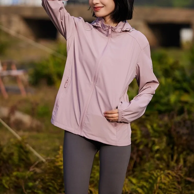 Women's Spring Autumn Hooded Solid Pockets Zipper Cardigan Long Sleeve Hoodies Jacket Coats Casual Loose Office Lady Tops 3