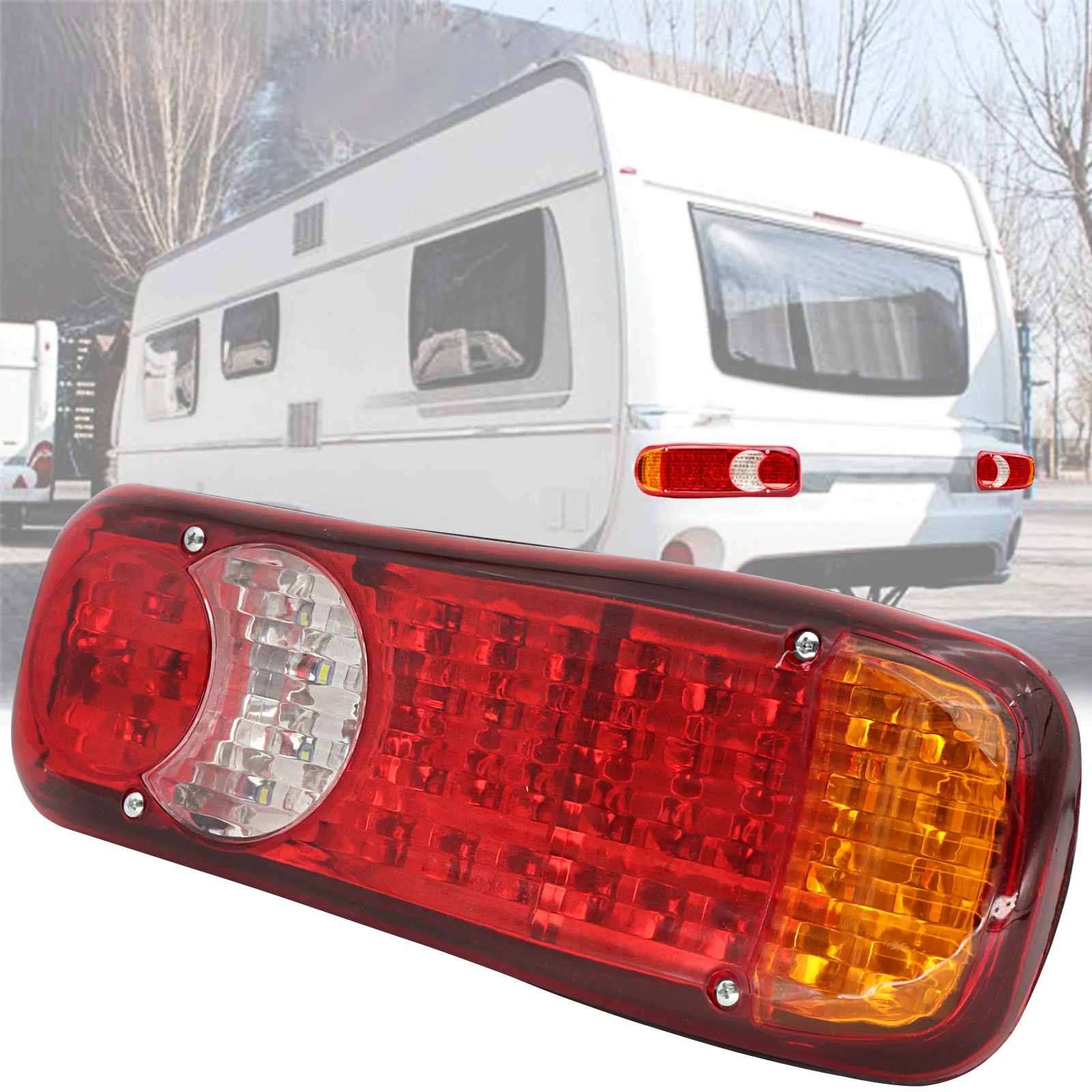 Barre Lumineuse LED Pour Hayon De Camion - 60 Pouces, 432 LEDs, 3 Rangées, Frein/clignotant/inversion