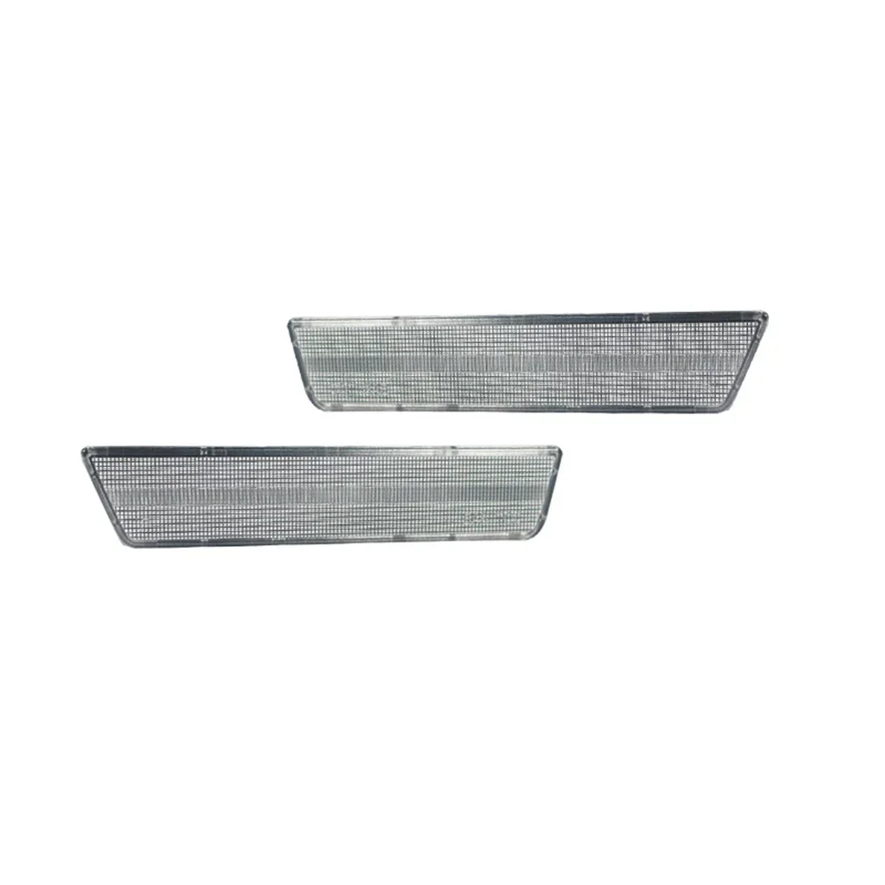 Clear LED Side Marker Lights Housings with Dual Row Front & Rear Reflectors